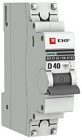 Выключатель автоматический EKF PROxima ВА47-63 1п 40А D 6кА картинка